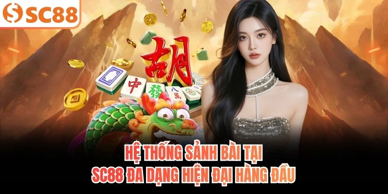 Hệ thống sảnh bài tại SC88 đa dạng hiện đại hàng đầu